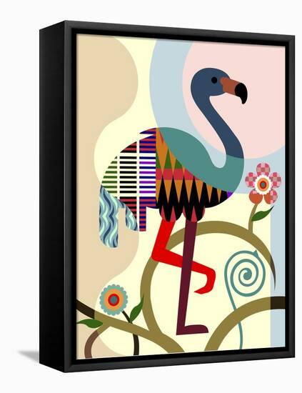 American Flamingo-Lanre Adefioye-Framed Premier Image Canvas