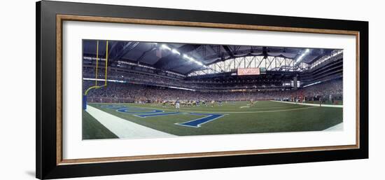 American football match at Ford Field, Detroit, Michigan, USA-null-Framed Photographic Print