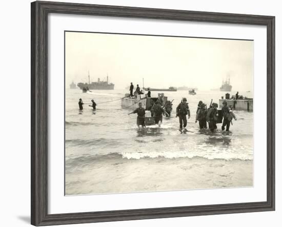 American Forces Landing at Arzew, Algeria During Operation Torch--Framed Photographic Print