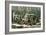 American Forest Scene, Maple Sugaring, 1856-Currier & Ives-Framed Giclee Print