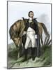 American General Nathanael Greene Beside His Horse-null-Mounted Giclee Print