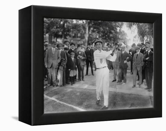 American Golfer Francis Desales Ouimet at the 1913 U.S. Open in Brookline-null-Framed Stretched Canvas