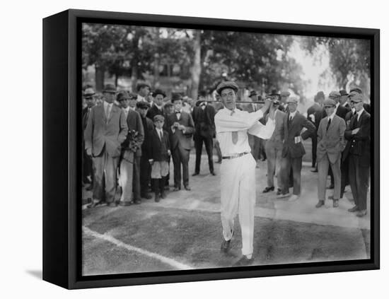 American Golfer Francis Desales Ouimet at the 1913 U.S. Open in Brookline-null-Framed Stretched Canvas