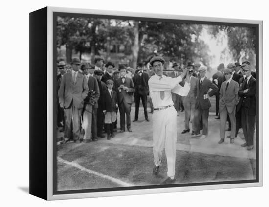 American Golfer Francis Desales Ouimet at the 1913 U.S. Open in Brookline-null-Framed Stretched Canvas