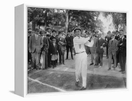 American Golfer Francis Desales Ouimet at the 1913 U.S. Open in Brookline-null-Framed Stretched Canvas