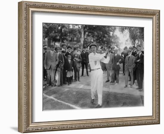 American Golfer Francis Desales Ouimet at the 1913 U.S. Open in Brookline-null-Framed Photo