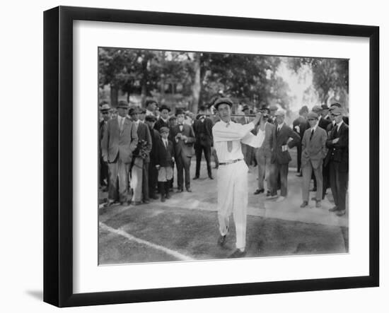 American Golfer Francis Desales Ouimet at the 1913 U.S. Open in Brookline-null-Framed Photo