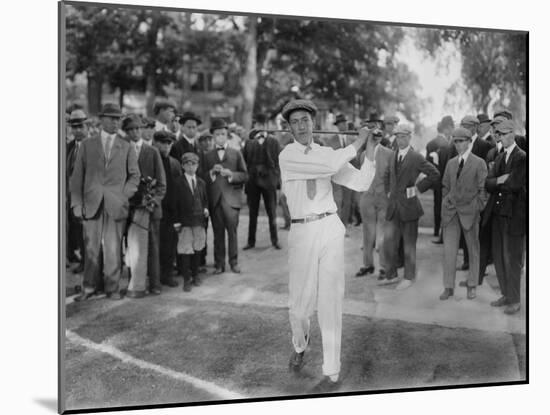 American Golfer Francis Desales Ouimet at the 1913 U.S. Open in Brookline-null-Mounted Photo