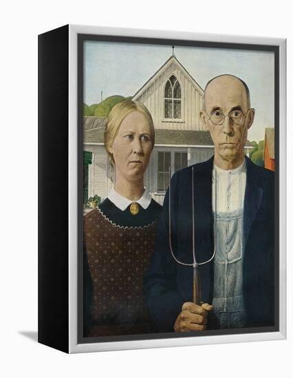 'American Gothic', 1930-Grant DeVolson Wood-Framed Premier Image Canvas