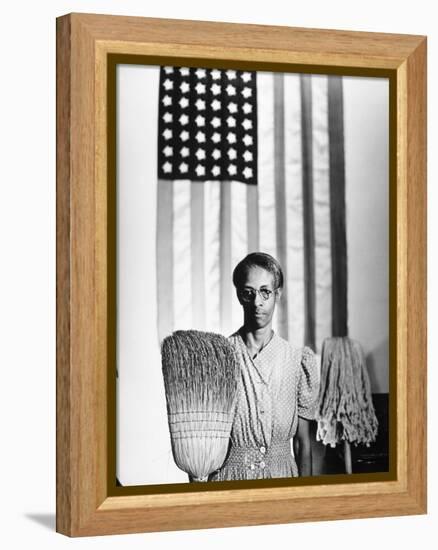 American Gothic, 1942-Gordon Parks-Framed Premier Image Canvas