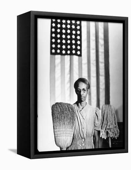 American Gothic, 1942-Gordon Parks-Framed Premier Image Canvas