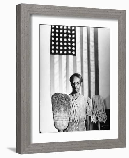 American Gothic, 1942-Gordon Parks-Framed Giclee Print