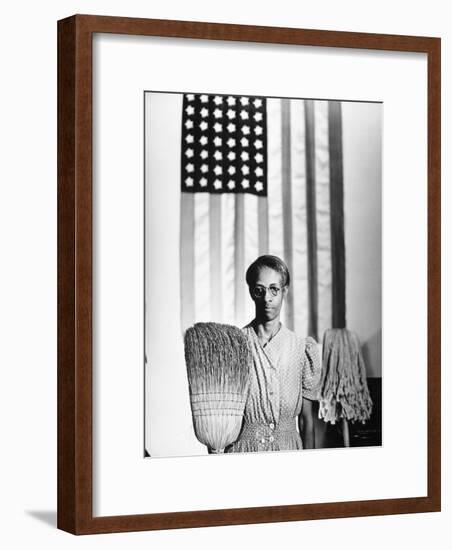 American Gothic, 1942-Gordon Parks-Framed Giclee Print