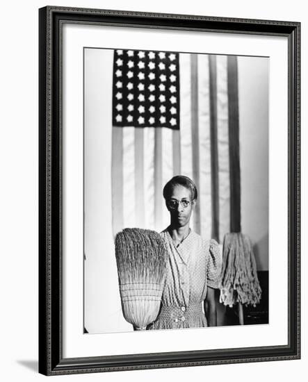 American Gothic, 1942-Gordon Parks-Framed Giclee Print