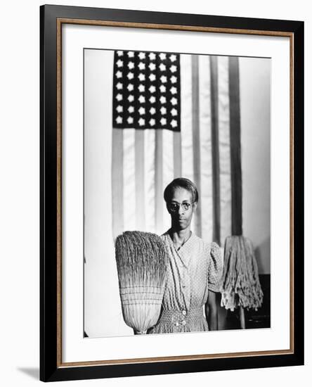 American Gothic, 1942-Gordon Parks-Framed Giclee Print