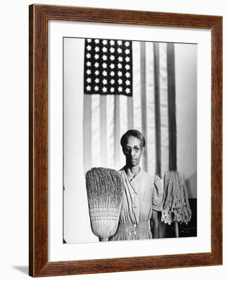 American Gothic, 1942-Gordon Parks-Framed Giclee Print