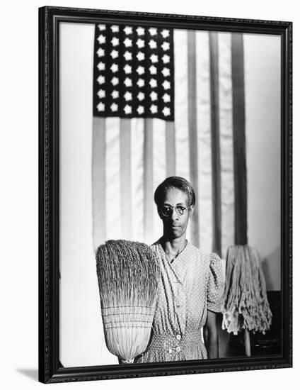 American Gothic, 1942-Gordon Parks-Framed Giclee Print