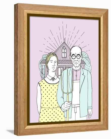 American Gothic Pop-Robert Farkas-Framed Premier Image Canvas