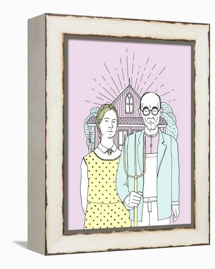 American Gothic Pop-Robert Farkas-Framed Premier Image Canvas