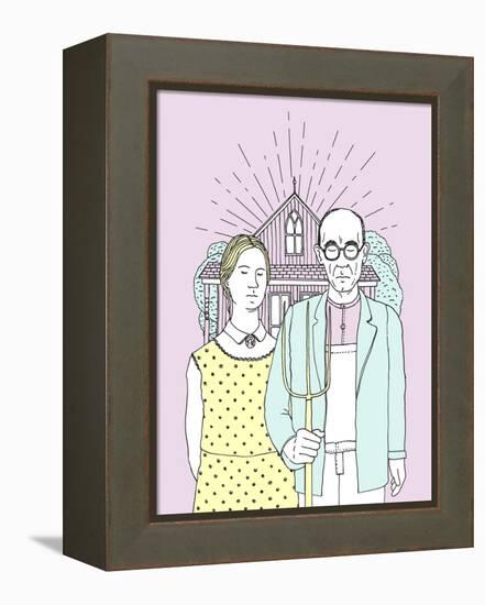 American Gothic Pop-Robert Farkas-Framed Premier Image Canvas