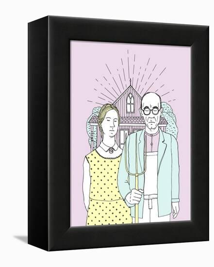 American Gothic Pop-Robert Farkas-Framed Premier Image Canvas