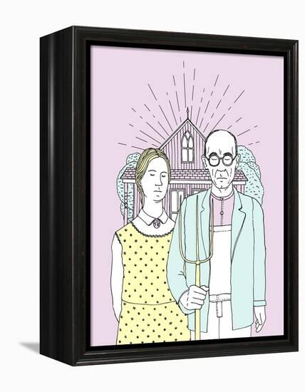 American Gothic Pop-Robert Farkas-Framed Premier Image Canvas