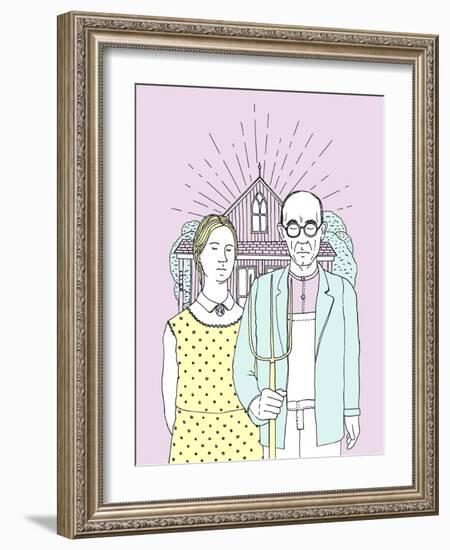 American Gothic Pop-Robert Farkas-Framed Giclee Print