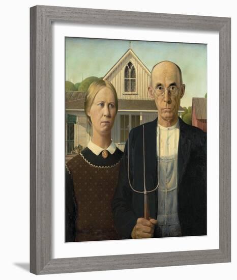 American Gothic-Grant Wood-Framed Giclee Print