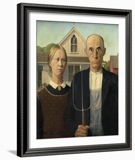 American Gothic-Grant Wood-Framed Giclee Print