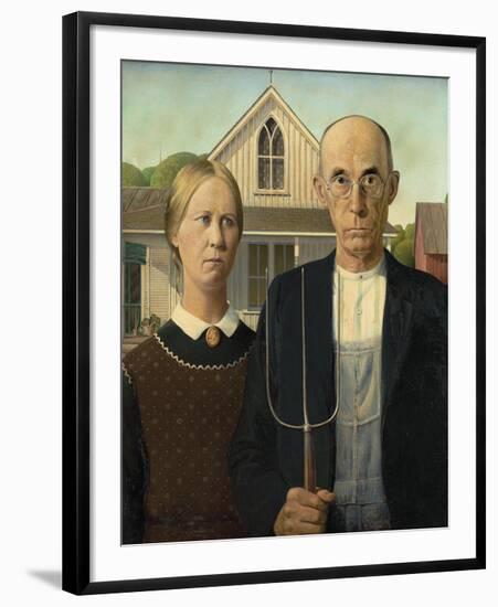 American Gothic-Grant Wood-Framed Premium Giclee Print