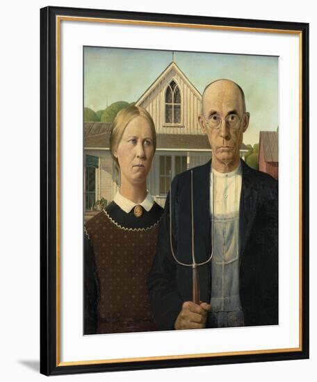 American Gothic-Grant Wood-Framed Premium Giclee Print