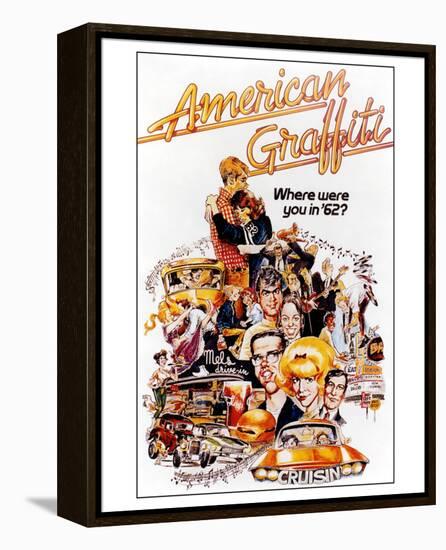 American Graffiti-null-Framed Stretched Canvas