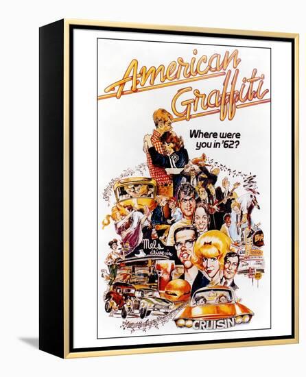 American Graffiti-null-Framed Stretched Canvas