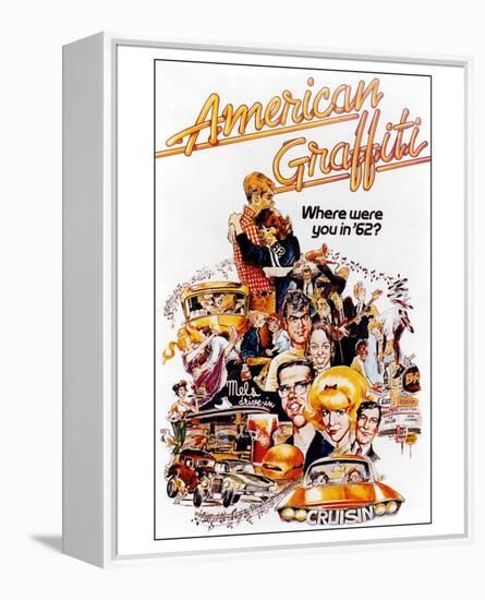 American Graffiti-null-Framed Stretched Canvas