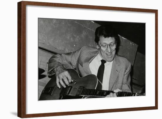 American Guitarist Tal Farlow Performing at the Bell Inn, Codicote, Hertfordshire, 1986-Denis Williams-Framed Photographic Print