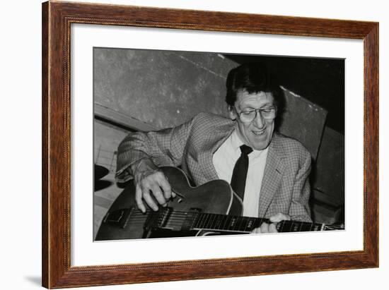 American Guitarist Tal Farlow Performing at the Bell Inn, Codicote, Hertfordshire, 1986-Denis Williams-Framed Photographic Print