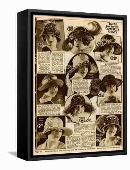 American Hat Fashion 1924-null-Framed Stretched Canvas