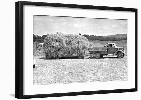 American Hay Farmer-null-Framed Giclee Print