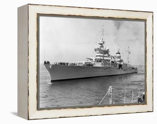 American Heavy Cruiser Uss Indianapolis-null-Framed Premier Image Canvas