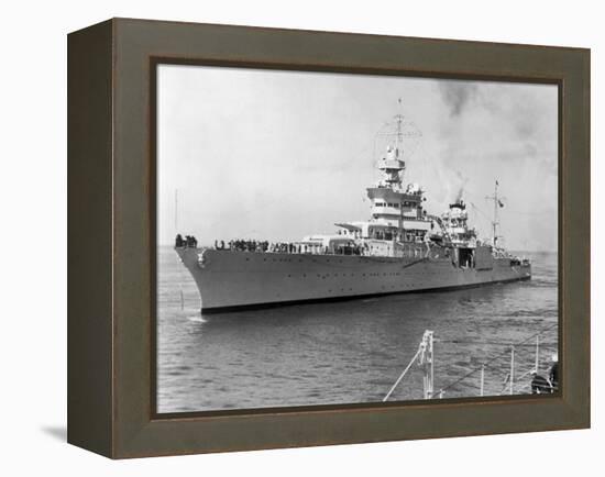 American Heavy Cruiser Uss Indianapolis-null-Framed Premier Image Canvas