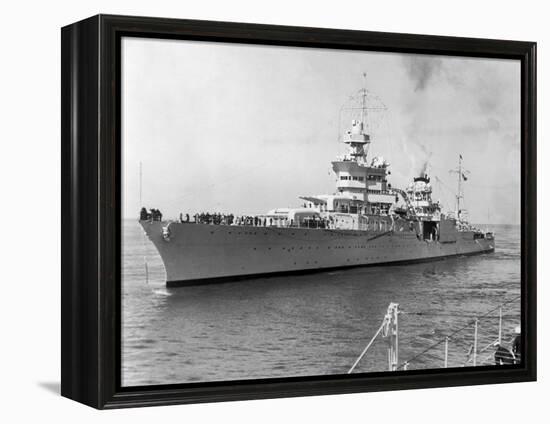 American Heavy Cruiser Uss Indianapolis-null-Framed Premier Image Canvas