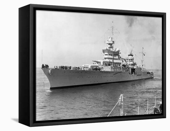 American Heavy Cruiser Uss Indianapolis-null-Framed Premier Image Canvas