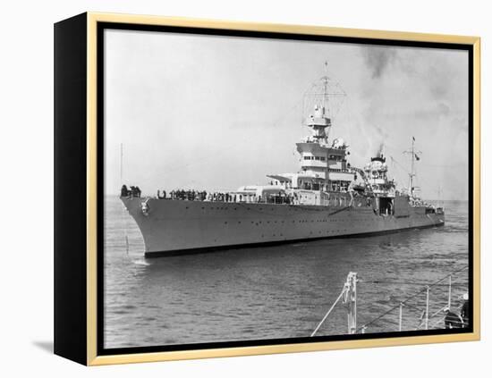 American Heavy Cruiser Uss Indianapolis-null-Framed Premier Image Canvas