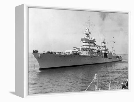 American Heavy Cruiser Uss Indianapolis-null-Framed Premier Image Canvas