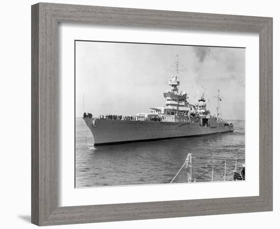 American Heavy Cruiser Uss Indianapolis-null-Framed Photographic Print