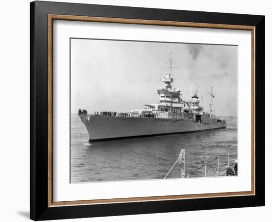 American Heavy Cruiser Uss Indianapolis-null-Framed Photographic Print