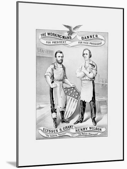American History Election Print Featuring Ulysses S. Grant and Henry Wilson-Stocktrek Images-Mounted Art Print