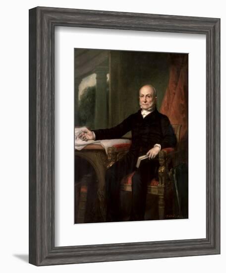 American History Painting of President John Quincy Adams-Stocktrek Images-Framed Art Print