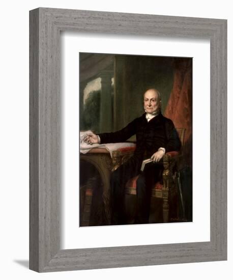 American History Painting of President John Quincy Adams-Stocktrek Images-Framed Art Print