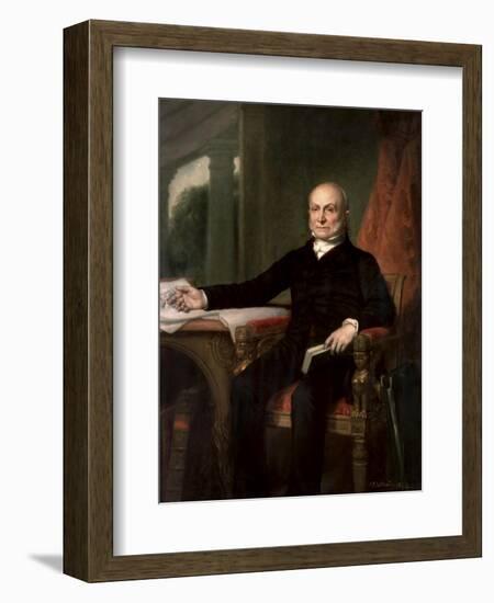 American History Painting of President John Quincy Adams-Stocktrek Images-Framed Art Print